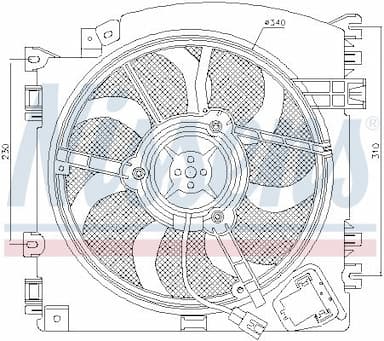 Ventilators, Motora dzesēšanas sistēma NISSENS 85598 6