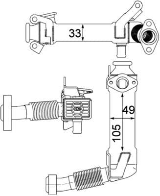 Radiators, Izplūdes gāzu recirkulācija MAHLE CE 21 000P 2