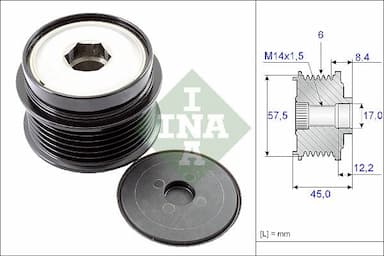 Ģeneratora brīvgaitas mehānisms INA 535 0174 10 1