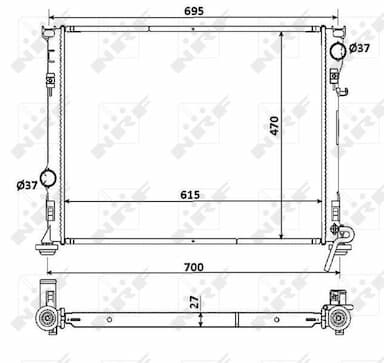 Radiators, Motora dzesēšanas sistēma NRF 53928 2