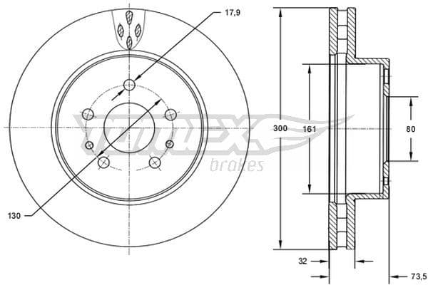 Bremžu diski TOMEX Brakes TX 72-57 1