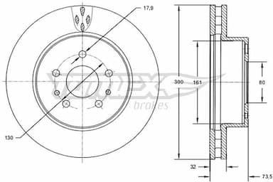 Bremžu diski TOMEX Brakes TX 72-57 1