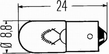 Kvēlspuldze HELLA 8GP 002 068-241 3