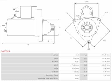 Starteris AS-PL S0005PR 5