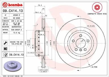 Bremžu diski BREMBO 09.C414.13 1