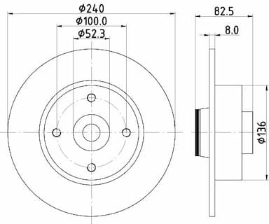 Bremžu diski HELLA 8DD 355 123-241 4