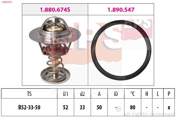 Termostats, Dzesēšanas šķidrums EPS 1.880.674 1