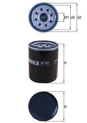 Eļļas filtrs MAHLE OC 521 1