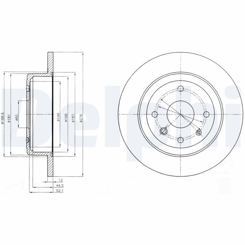 Bremžu diski DELPHI BG4244 1