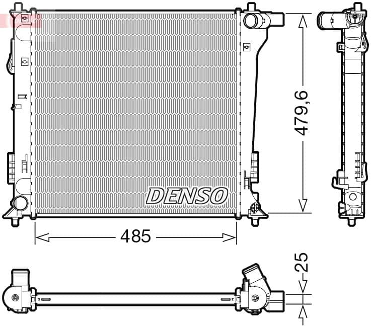 Radiators, Motora dzesēšanas sistēma DENSO DRM41020 1