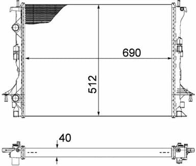 Radiators, Motora dzesēšanas sistēma MAHLE CR 1092 000P 1