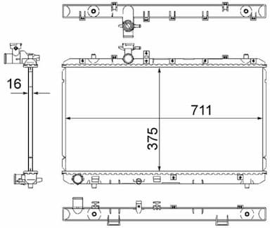 Radiators, Motora dzesēšanas sistēma MAHLE CR 1314 000S 2