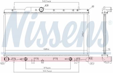 Radiators, Motora dzesēšanas sistēma NISSENS 64123 5