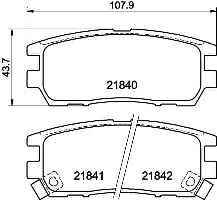 Bremžu uzliku kompl., Disku bremzes HELLA 8DB 355 016-471 1