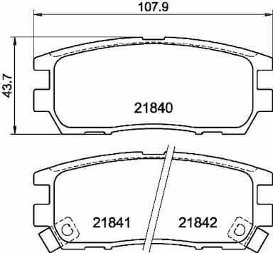 Bremžu uzliku kompl., Disku bremzes HELLA 8DB 355 016-471 1