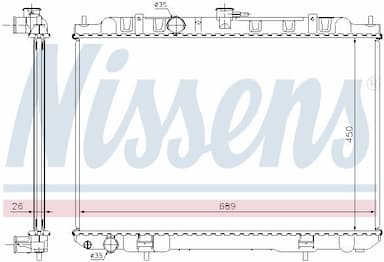 Radiators, Motora dzesēšanas sistēma NISSENS 68705A 5