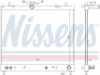 Radiators, Motora dzesēšanas sistēma NISSENS 617402 6