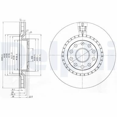 Bremžu diski DELPHI BG3723 1