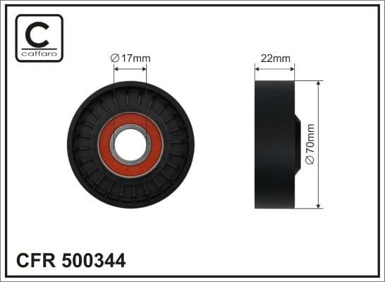 Spriegotājrullītis, Ķīļrievu siksna CAFFARO 500344 1