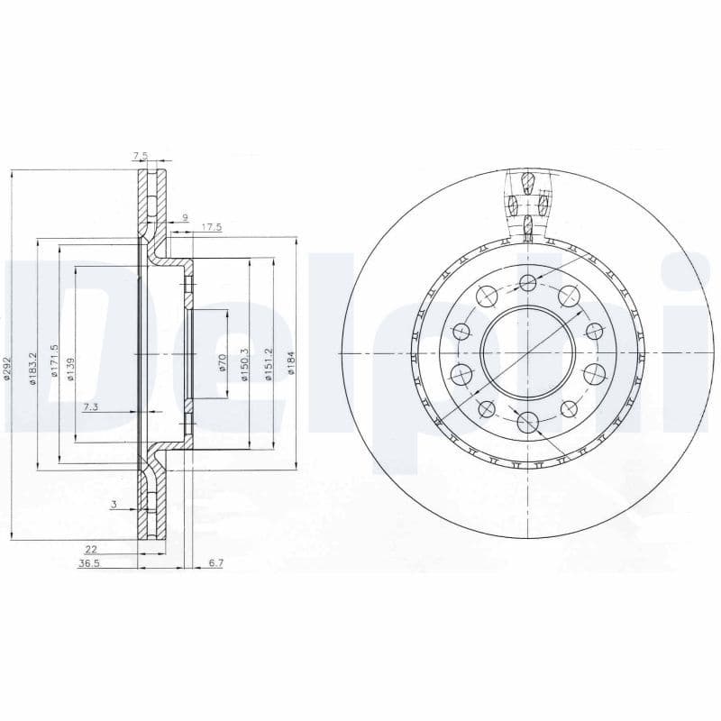 Bremžu diski DELPHI BG3995 1