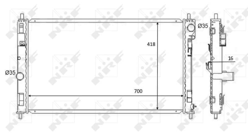 Radiators, Motora dzesēšanas sistēma NRF 59089 1