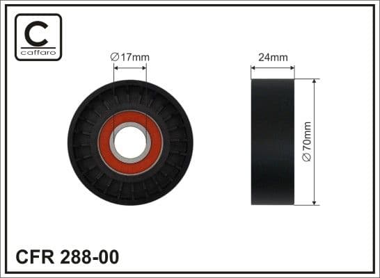 Spriegotājrullītis, Ķīļrievu siksna CAFFARO 288-00 1