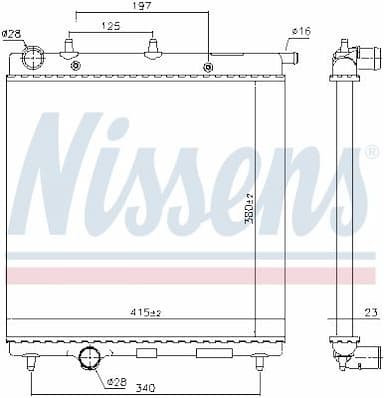 Radiators, Motora dzesēšanas sistēma NISSENS 61277 5