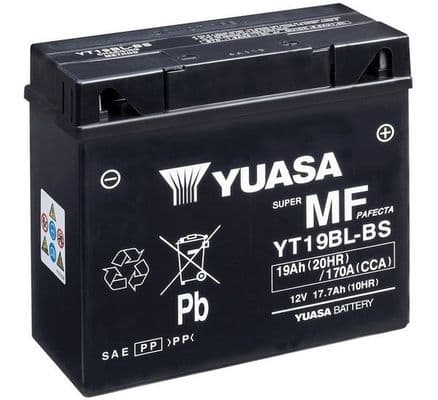 Startera akumulatoru baterija YUASA YT19BL-BS 1