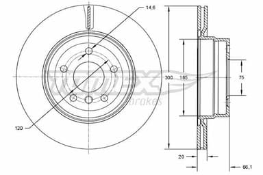 Bremžu diski TOMEX Brakes TX 73-00 1