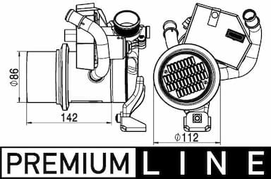 Radiators, Izplūdes gāzu recirkulācija MAHLE CE 5 000P 1