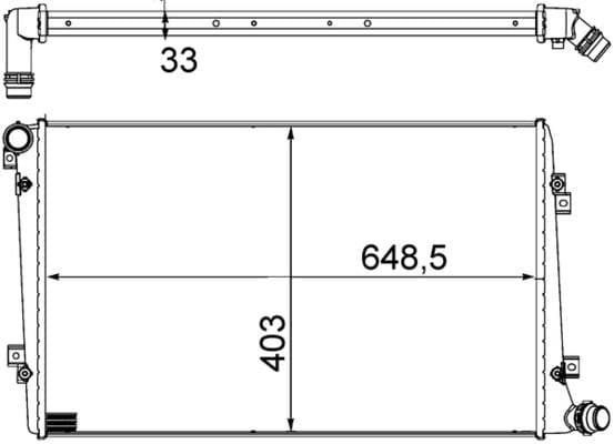 Radiators, Motora dzesēšanas sistēma MAHLE CR 1203 000S 1