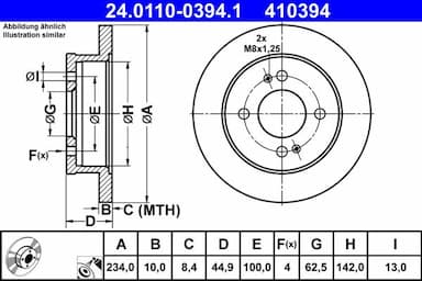 Bremžu diski ATE 24.0110-0394.1 1