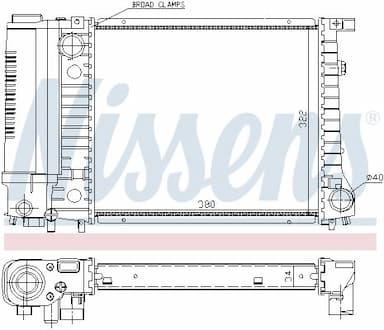 Radiators, Motora dzesēšanas sistēma NISSENS 60729A 5