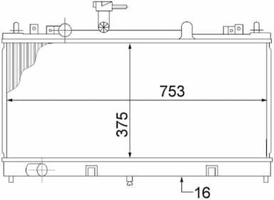 Radiators, Motora dzesēšanas sistēma MAHLE CR 1475 000S 2