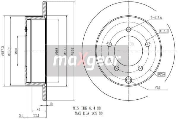 Bremžu diski MAXGEAR 19-2389 1