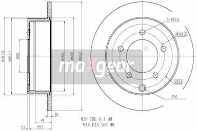 Bremžu diski MAXGEAR 19-2389 1