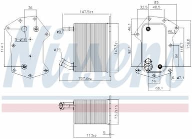 Eļļas radiators, Motoreļļa NISSENS 91282 6