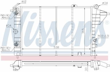 Radiators, Motora dzesēšanas sistēma NISSENS 630551 5