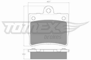 Bremžu uzliku kompl., Disku bremzes TOMEX Brakes TX 12-77 1