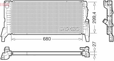 Radiators, Motora dzesēšanas sistēma DENSO DRM05119 1