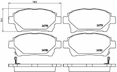 Bremžu uzliku kompl., Disku bremzes BREMBO P 83 097 1