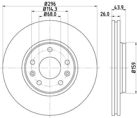 Bremžu diski HELLA 8DD 355 116-161 1