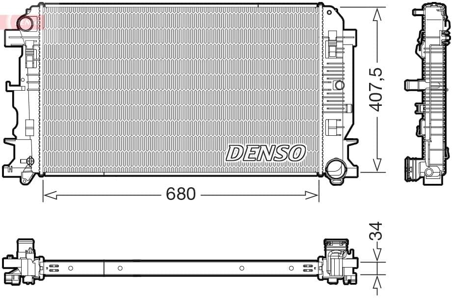 Radiators, Motora dzesēšanas sistēma DENSO DRM17117 1