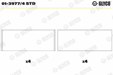 Klaņa gultnis GLYCO 01-3977/4 STD 1