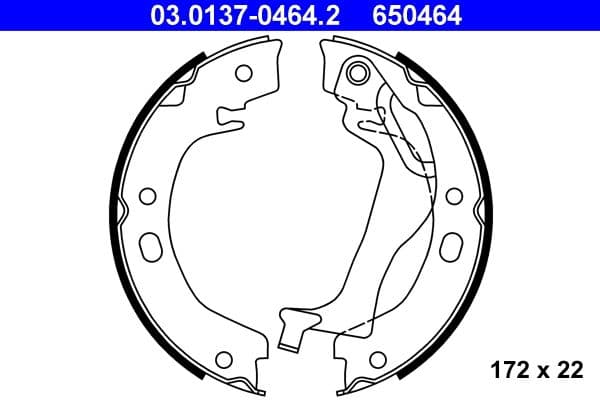 Bremžu loku kompl., Stāvbremze ATE 03.0137-0464.2 1