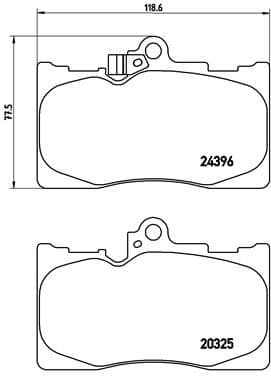 Bremžu uzliku kompl., Disku bremzes BREMBO P 83 072 1