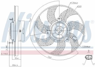 Ventilators, Motora dzesēšanas sistēma NISSENS 85733 6