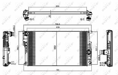 Radiators, Motora dzesēšanas sistēma NRF 58413 4