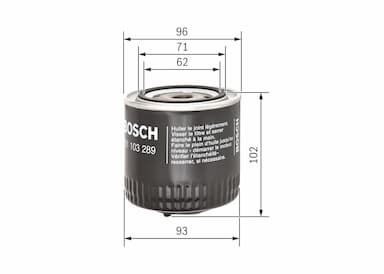 Eļļas filtrs BOSCH 0 451 103 289 5