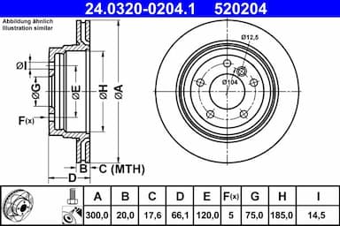 Bremžu diski ATE 24.0320-0204.1 1